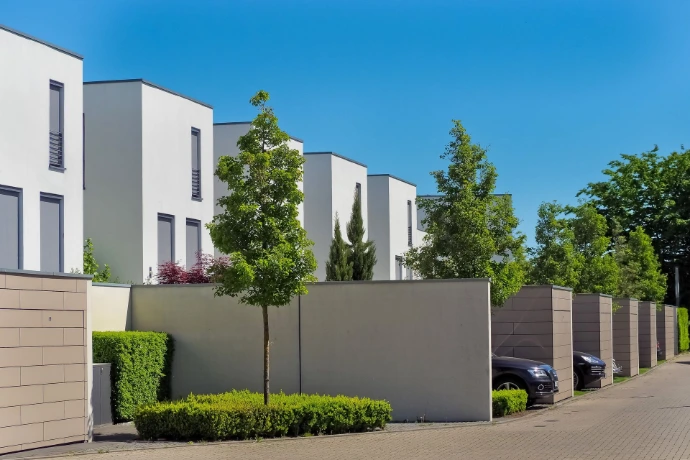 Quartier résidentiel alimenté par un réseau de chaleur géothermique